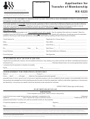 Form Rs 5223 - Application For Transfer Of Membership