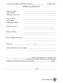 Marriage Certificate Translation Form