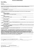 Notice Of Commencement Form - State Of Florida, County Of Brevard