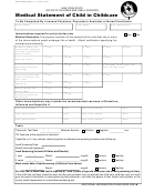 Medical Statement Of Child In Childcare Template