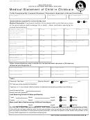 Medical Statement Template Of Child In Childcare