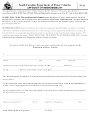 Form Mv-103 - Affidavit Of Responsibility
