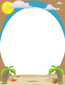 Beach Page Border Template