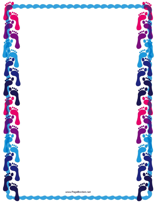 Cool Footprint Border printable pdf download