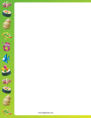 Sushi Page Border Template