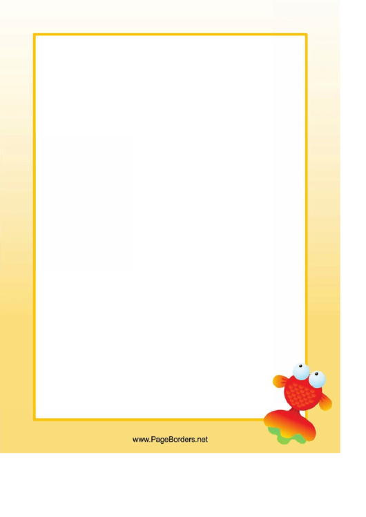 Goldfish Border Printable pdf