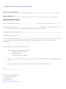 Customer Contact Update Form