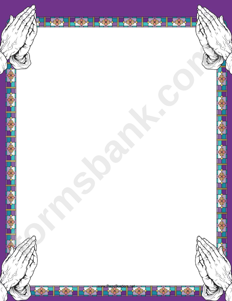 Stained Glass Prayer Border