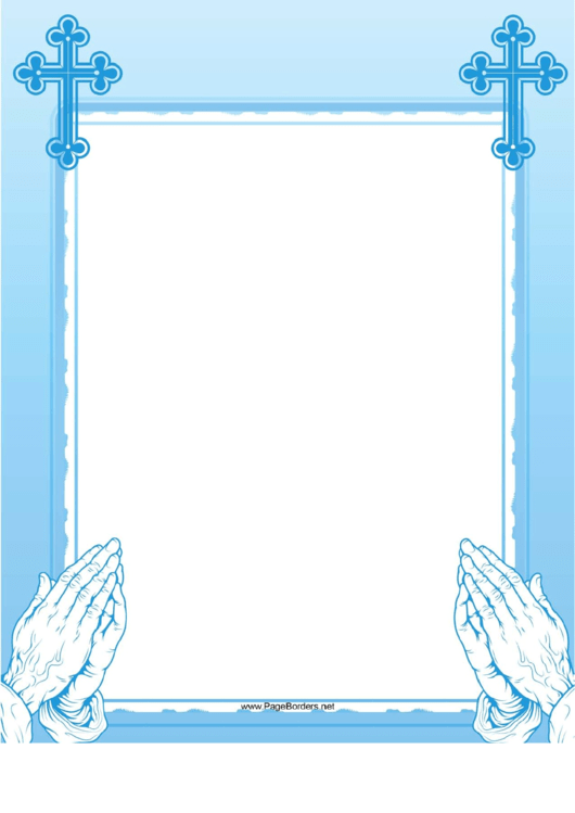 Blue Prayer Border Printable pdf