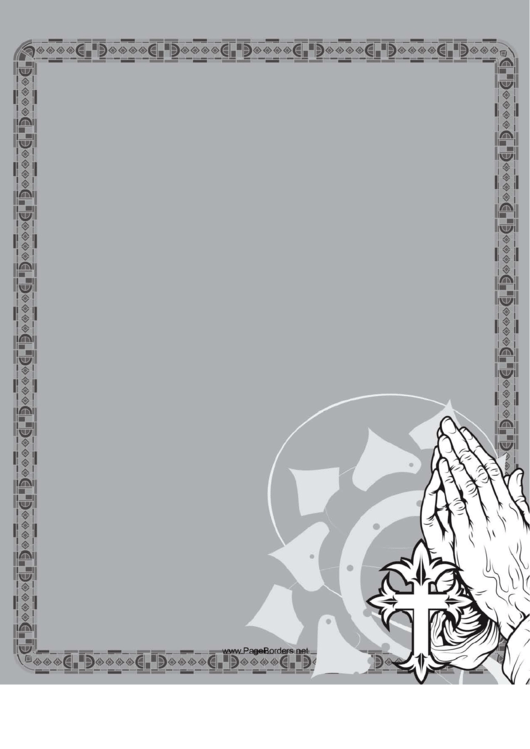 Stained Glass Religious Border Printable pdf