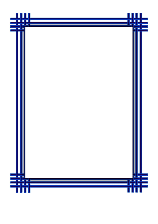 Blue Weave Border Printable pdf