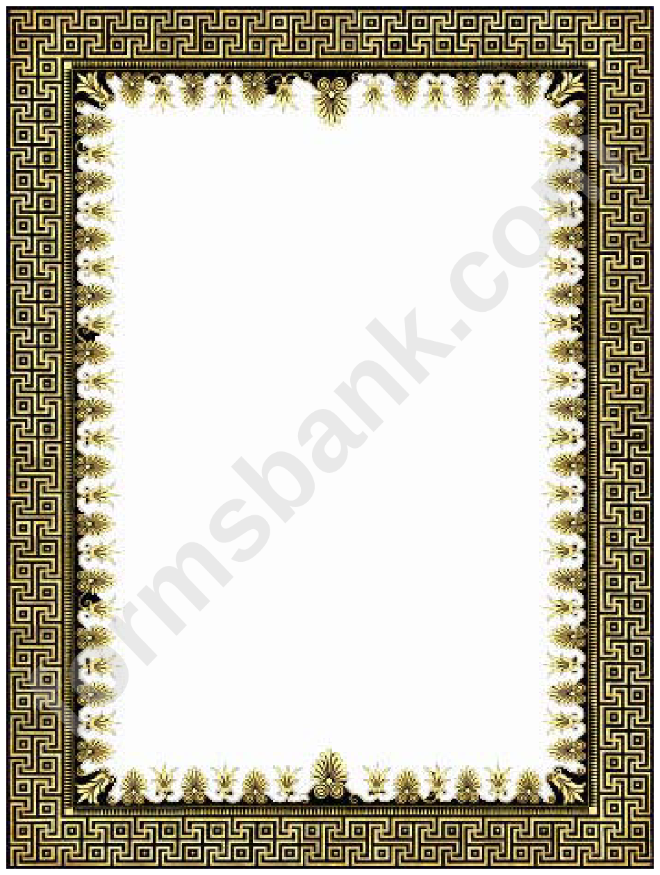 Gold And Black Border
