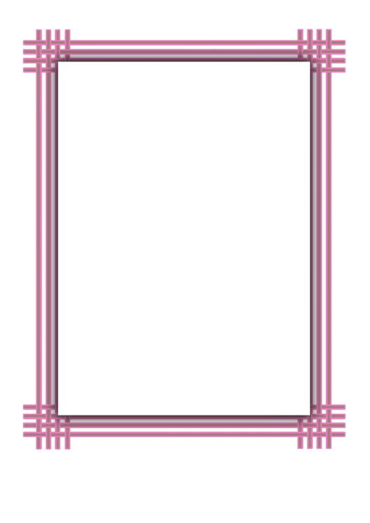 Pink Weave Border Printable pdf