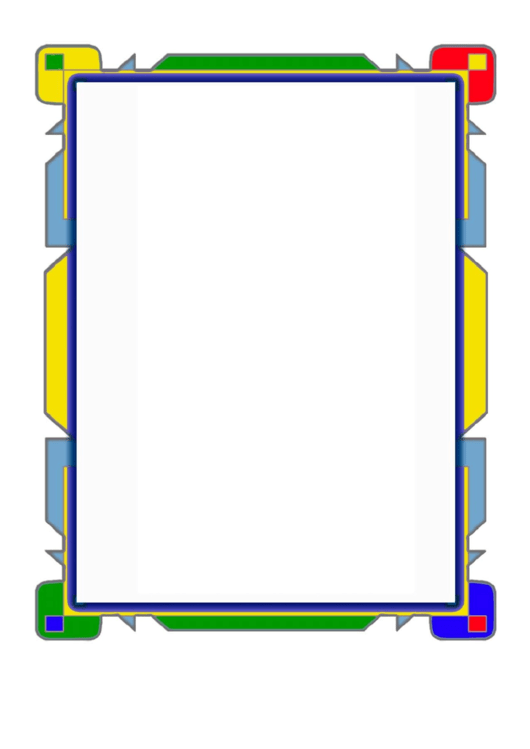 Colorful Flowpoint Border Printable pdf