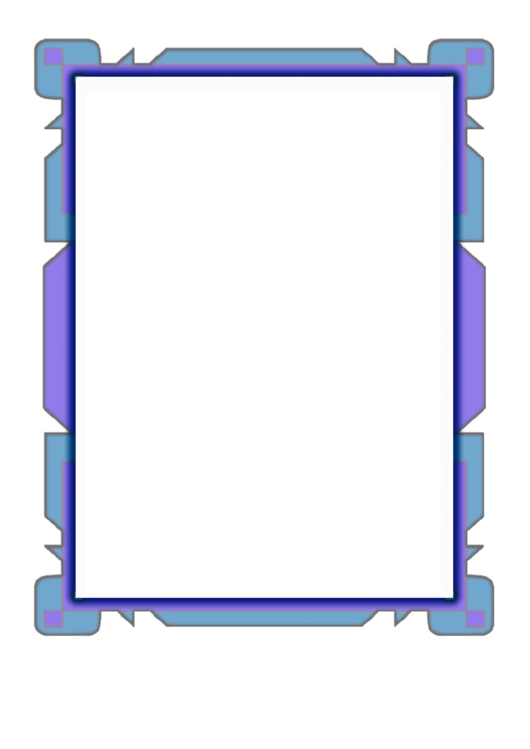 Blue Purple Flowpoint Border Printable pdf