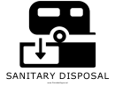 Sanitary Disposal With Caption Sign