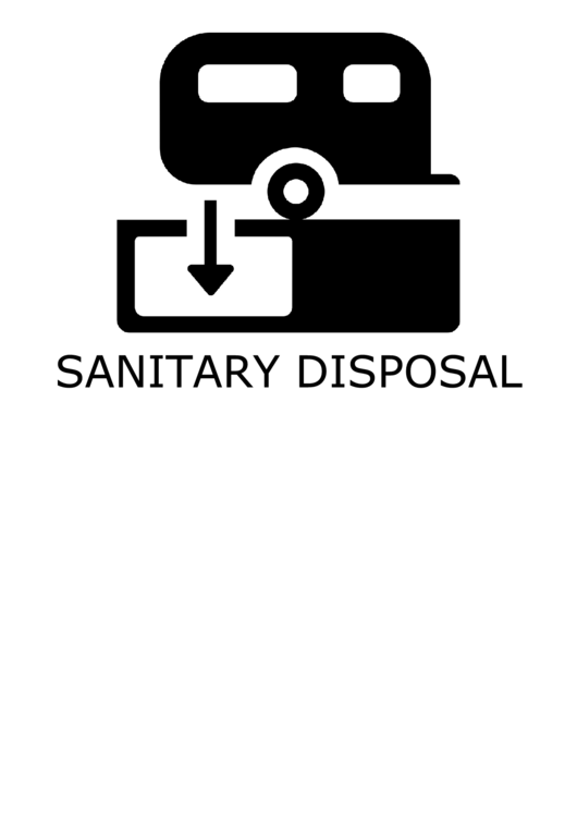 Sanitary Disposal With Caption Sign Printable pdf