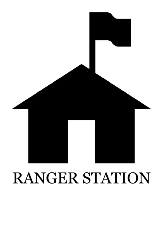 Ranger Station With Caption Sign Printable pdf
