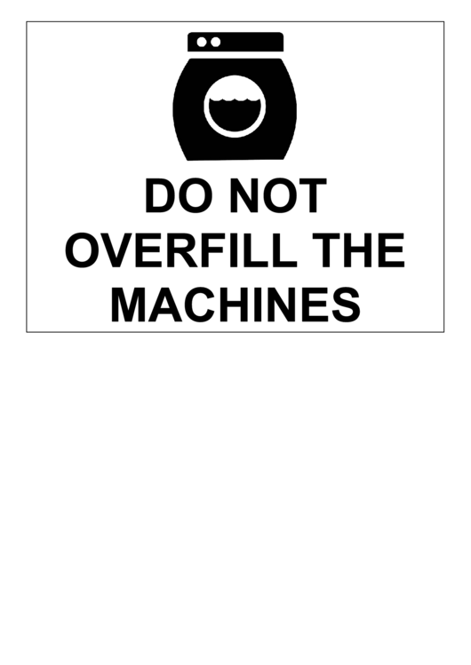 Overfill Washing Machine printable pdf download