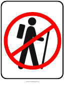 No Hiking Sign