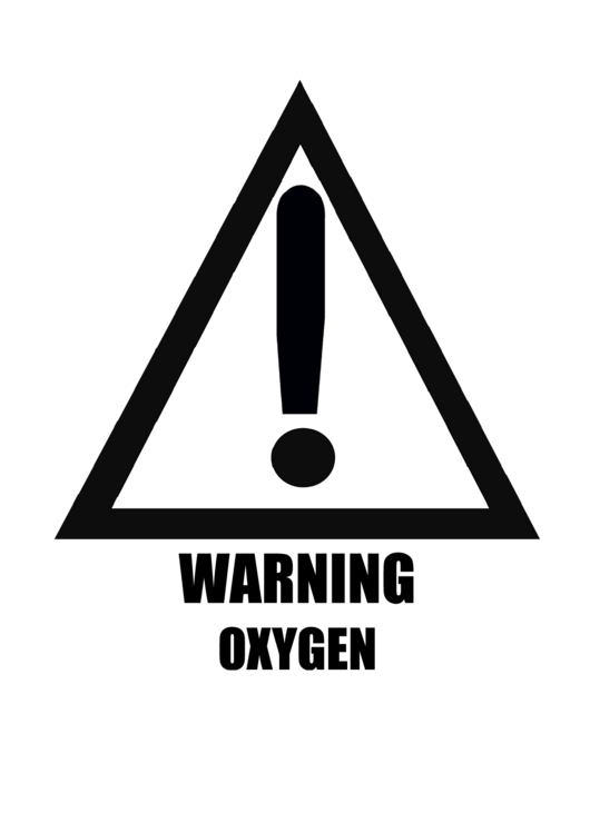 Warning Oxygen Printable pdf