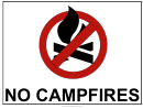 No Campfires Sign Template