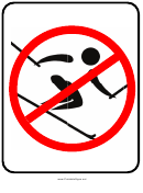 No Skiing Sign