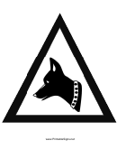 Guard Dog Sign Template