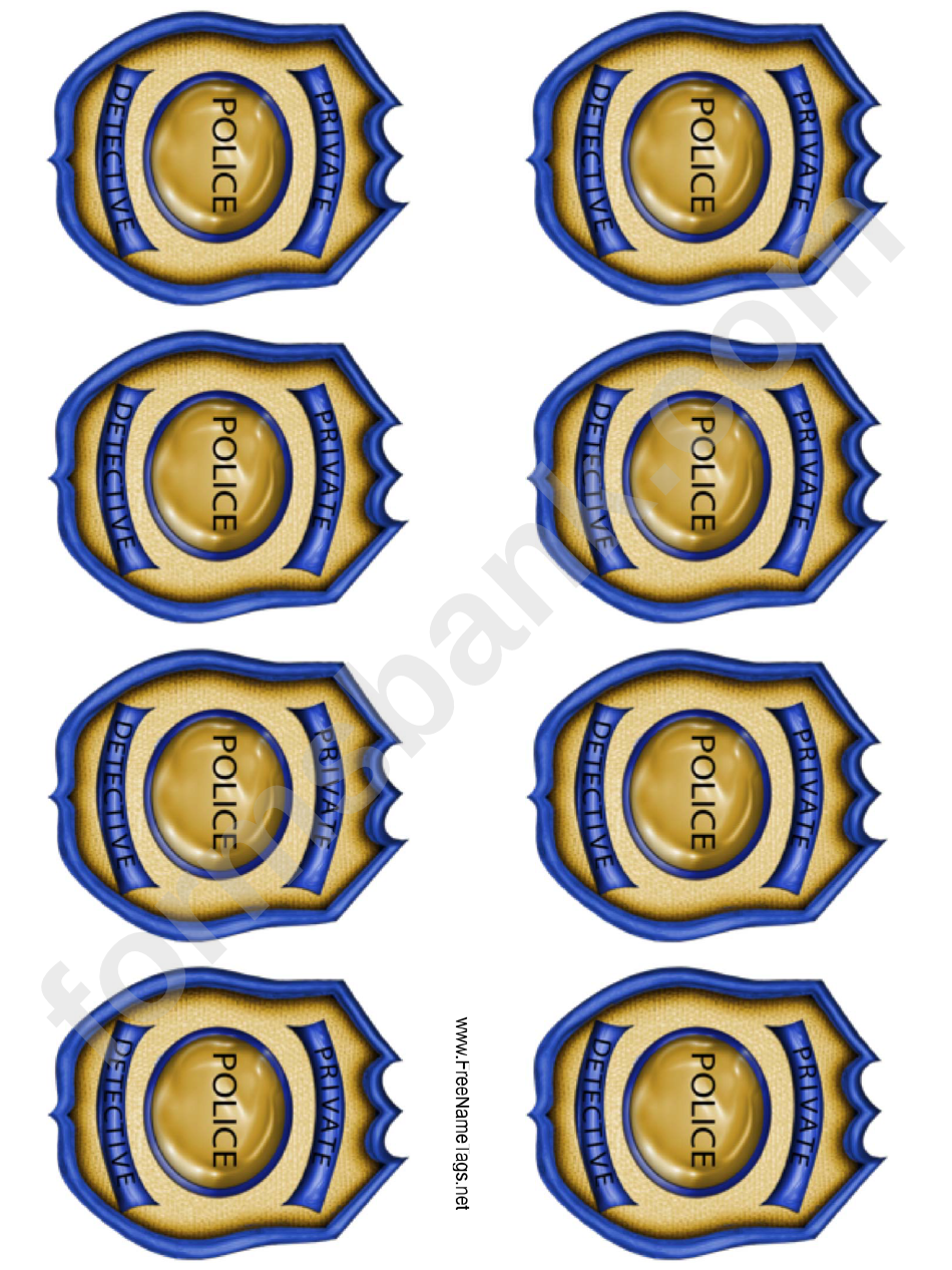 Police Private Detective Badges