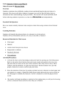 Character Traits Lesson Plan Template - Physical Traits