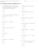 Imaginary Numbers - Simplifying Powers Of I Worksheet