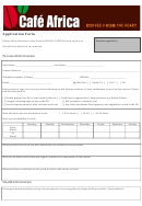 Application Form - Cafe Africa