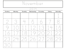 Calendar Template - November 2014