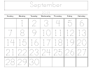 September 2014 Calendar Template