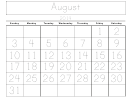 August 2014 Calendar Template