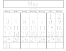 May 2015 Monthly Calendar Template