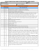 Vehicle Inspection Form For Registered Ambulances Printable pdf