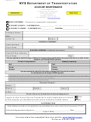 Account Maintenance Form - Nys Department Of Transportation