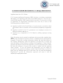 Residency Requirement Waiver - Us Customs And Border Protection Printable pdf