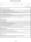 Dod Inspection Checklist