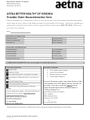 Virginia Provider Claim Reconsideration Form