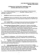 Confidential Separation Agreement And General Release Of All Claims