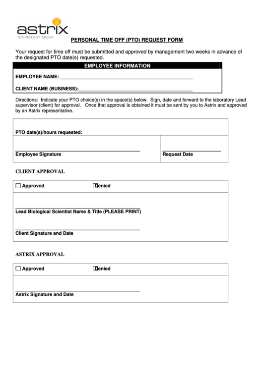 Top 12 Pto Request Form Templates free to download in PDF format