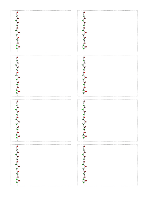 Christmas Lights Name Tag Template Printable pdf