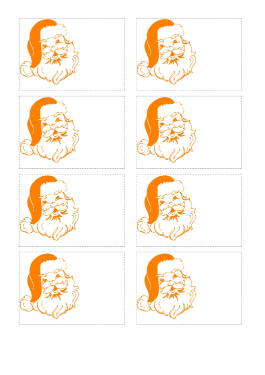 Santa Claus Name Tag Template Printable pdf
