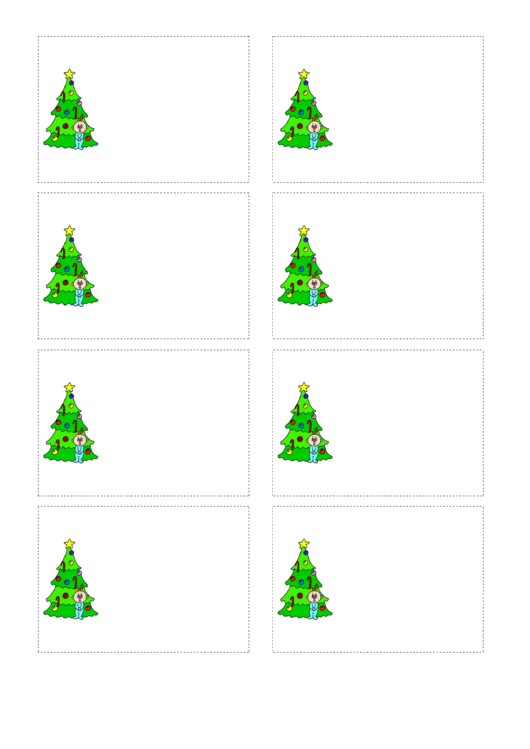 Christmas Tree Name Tag Template printable pdf download