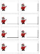 Santa With Frame Name Tag Template