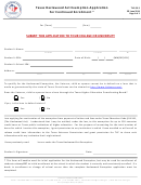 Texas Hazlewood Act Exemption Application For Continued Enrollment