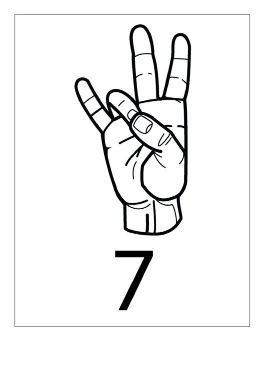 Number 7 Outline printable pdf download