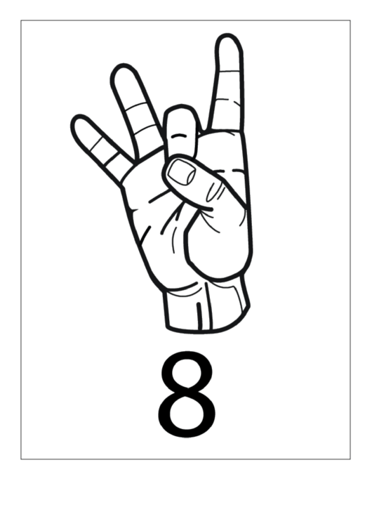 Number 8 Outline Printable pdf
